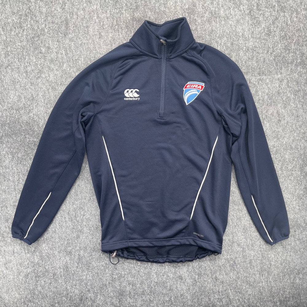 Canterbury Pullover Mens Extra Small Vapodri EIRA Rugby 1/4 Zip Training Blue